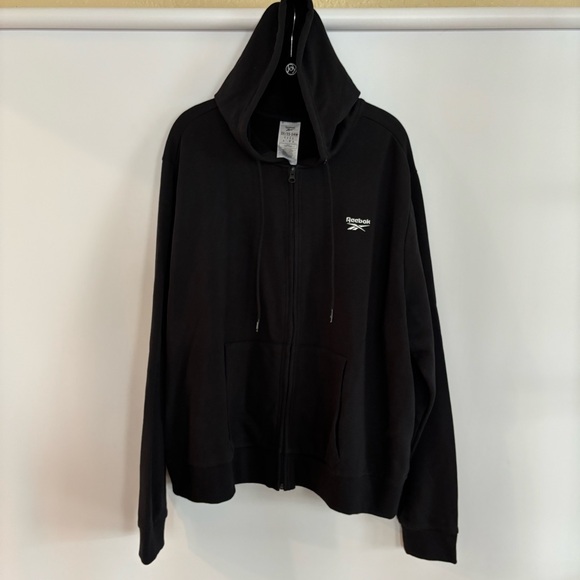 Reebok Tops - Reebok Women’s Full-Zip Hoodie NWT Size 4X Black Plus Size
